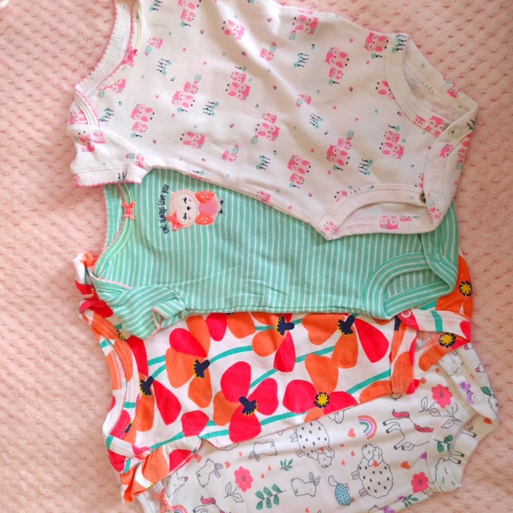 🔥4pcs Baby girl clothes, New Bor baby girl,  onesies
